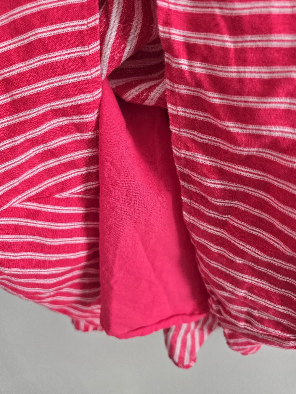 Magaschoni Red and White Striped Dress, linen, XS - Picture 6 of 9